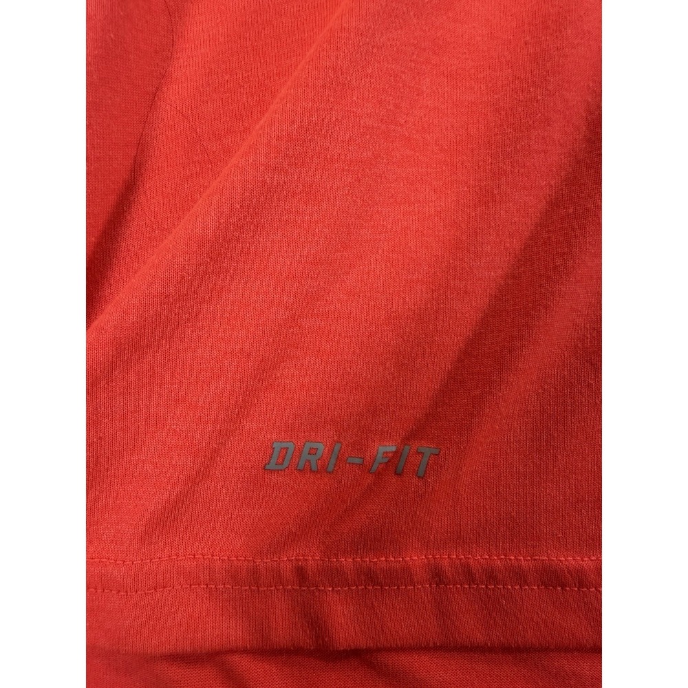 Nike Men's S Dri-fit Training T-Shirt Fury Red 698255 Green Swoosh Neon - Picture 7 of 10